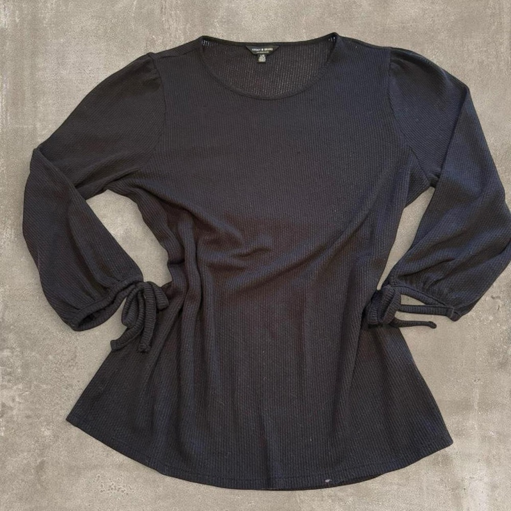 Lucky Brand Black Long Sleeve Top